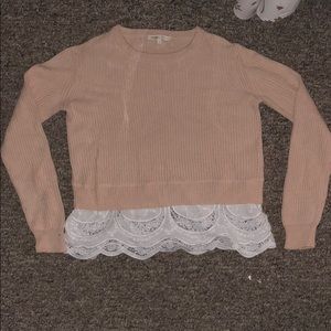 Sweater with lace